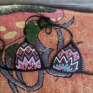 Colorful Geometric Women's Bikini Top